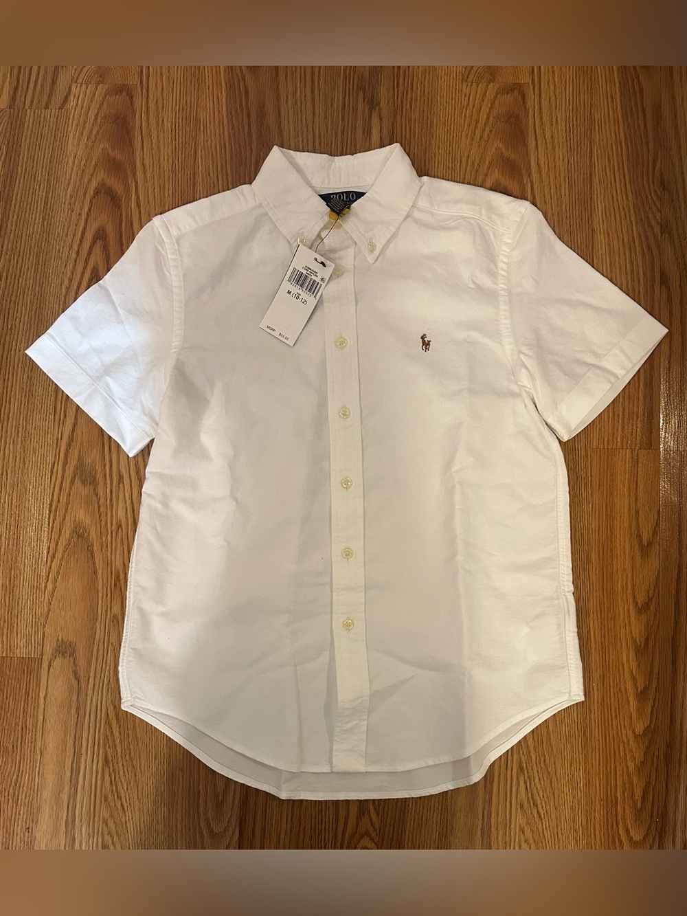 Polo Ralph Lauren Boy’s Cotton Oxford Short-Sleeve Shirt, Size M(10-12)